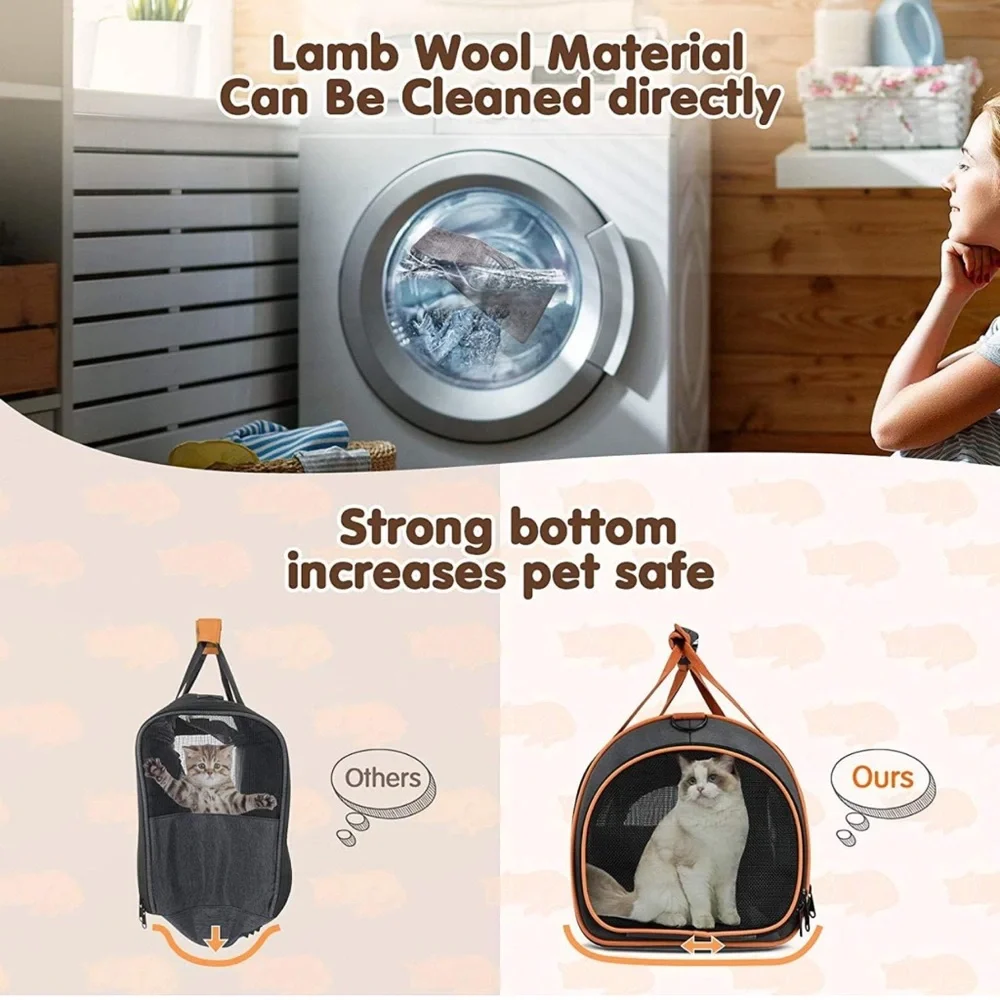 😻OKMEE Cat Carrier TSA Airline Approved with Ventilation